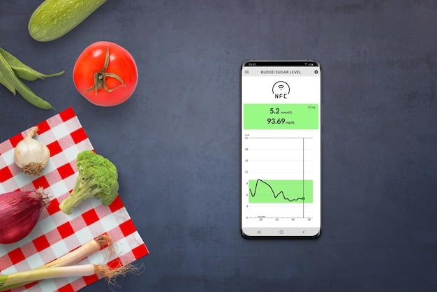 A smartphone displaying a meal planning app interface, with options to add recipes, schedule meals, and generate a shopping list. The phone is placed on a kitchen counter near a bowl of fresh vegetables.