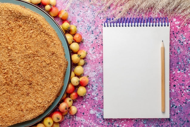 A close-up overhead shot of a handwritten meal plan on a notepad, surrounded by colorful pens and sticky notes. The meal plan includes breakfast, lunch, dinner, and snack ideas for each day of the week, showcasing a structured approach to eating.