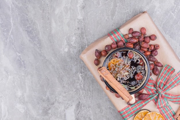 An eye-level shot of a bowl filled with homemade trail mix. The mix includes a variety of nuts (almonds, walnuts), seeds (pumpkin, sunflower), and dried fruits (cranberries, raisins). The background is slightly blurred, with a focus on the texture and color variations within the trail mix.