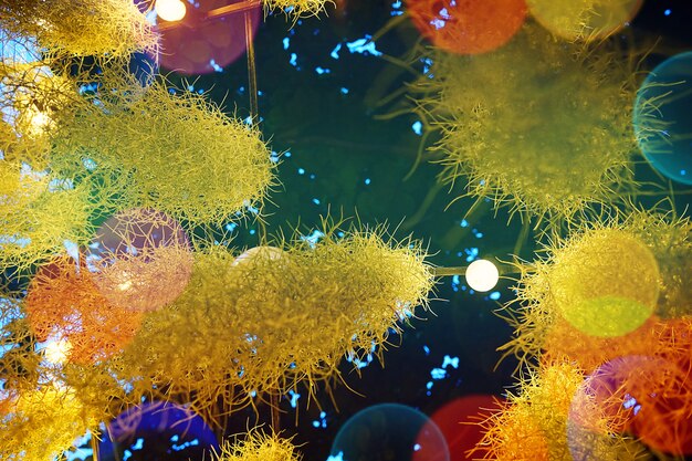 A microscopic view of a diverse and healthy gut microbiome, teeming with different species of bacteria, represented in vibrant colors to highlight the variety and complexity of the gut ecosystem.