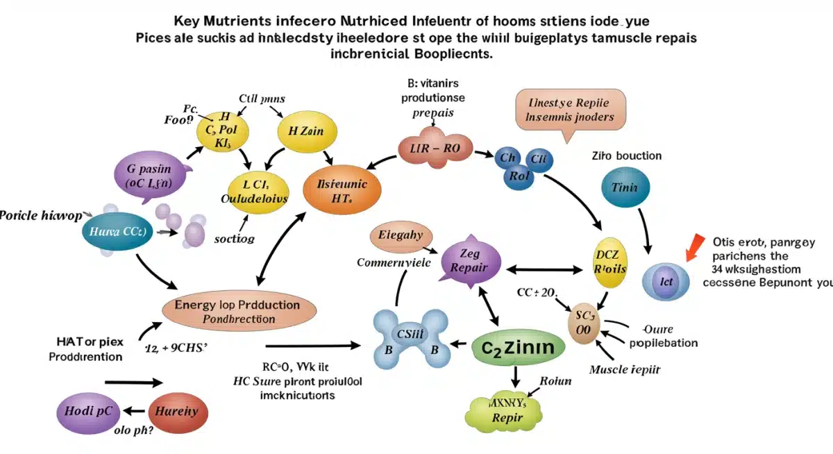 Detailed graphic showing how key micronutrients like iron, zinc, and B vitamins impact energy production, immune function, and muscle repair in athletes.