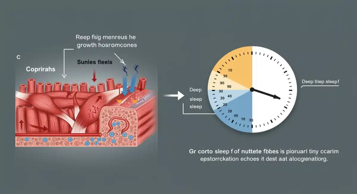 Diagram showing muscle repair and sleep stages