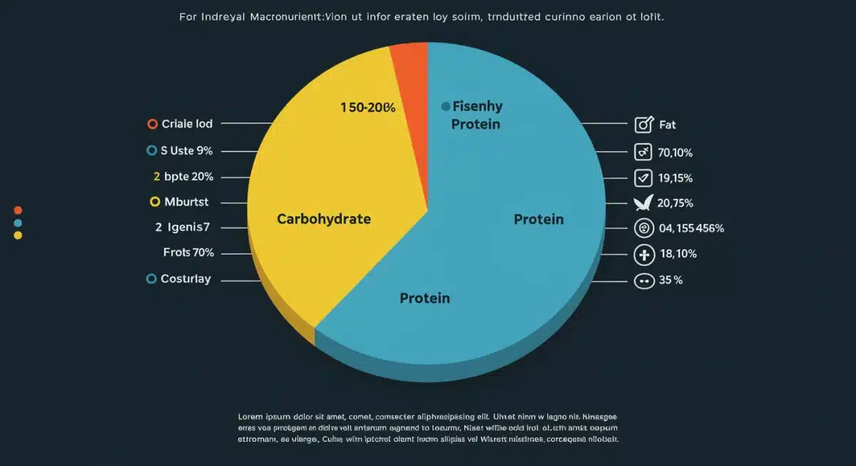 Infographic showing balanced macronutrient ratios for endurance athletes