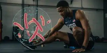 US athlete recovering, gut microbiome connection