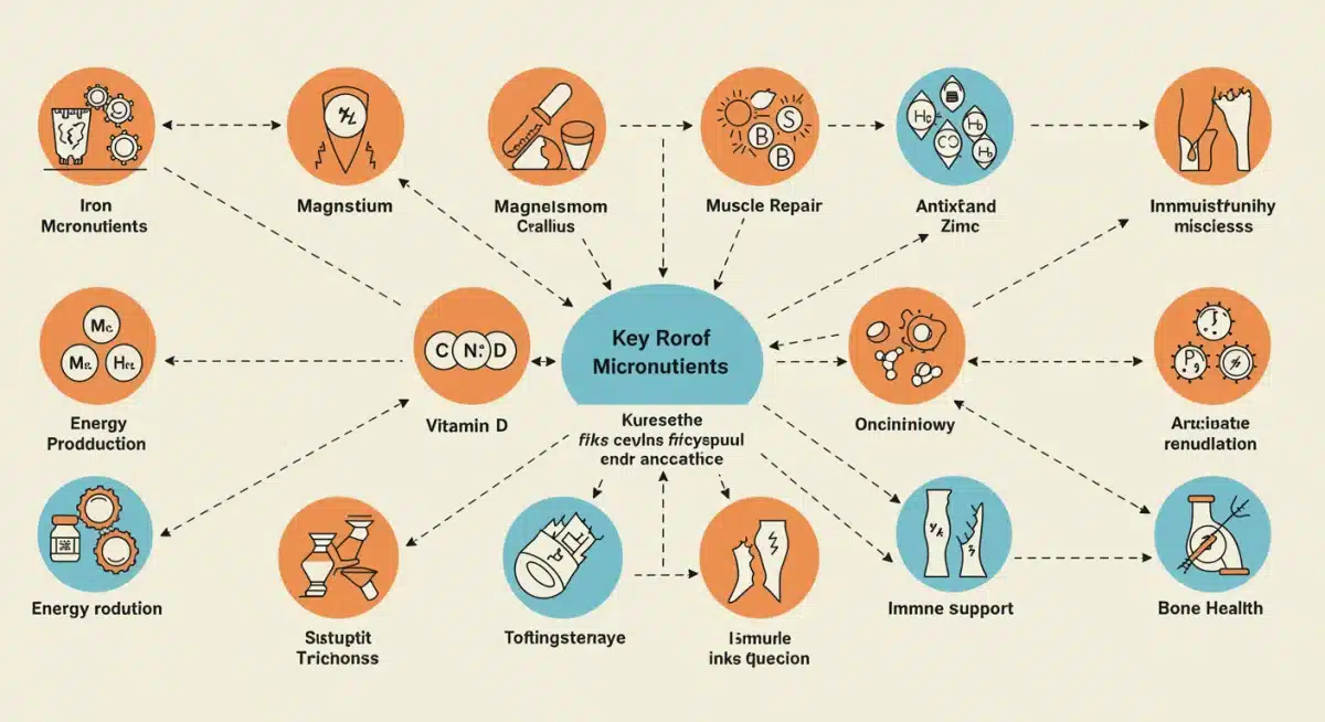 Infographic detailing roles of essential micronutrients in endurance athlete physiology
