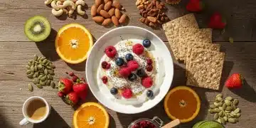 Assortment of healthy snacks for improved focus and energy