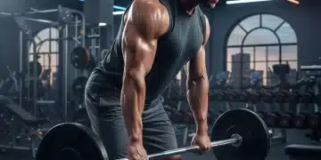 Athlete performing a heavy deadlift, demonstrating progressive overload principles.