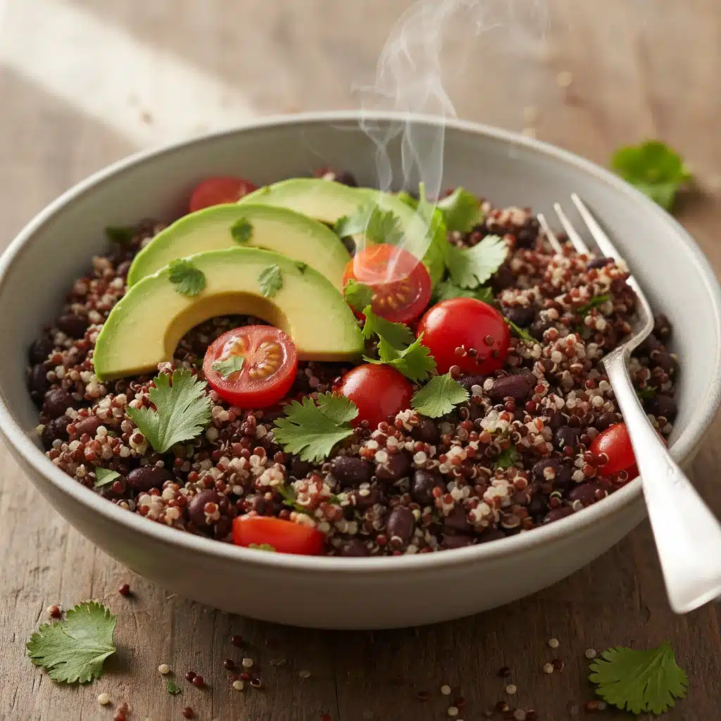 Nutrient-rich quinoa and black bean power bowl for sustained energy